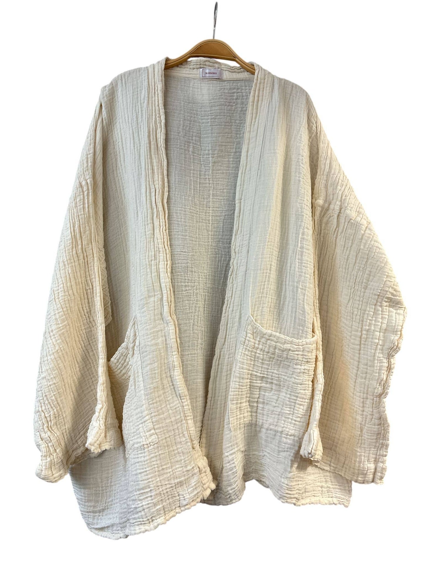 Cotton Open Front Pocket Cardigan